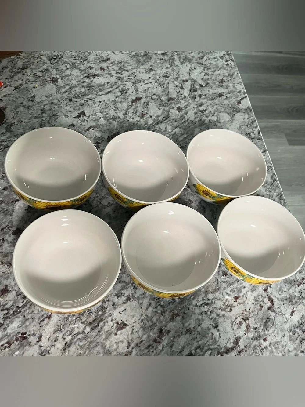 Royal Norfolk 6 Sunflower Cereal Bowls Fall Floral Country Boho Cottagecore